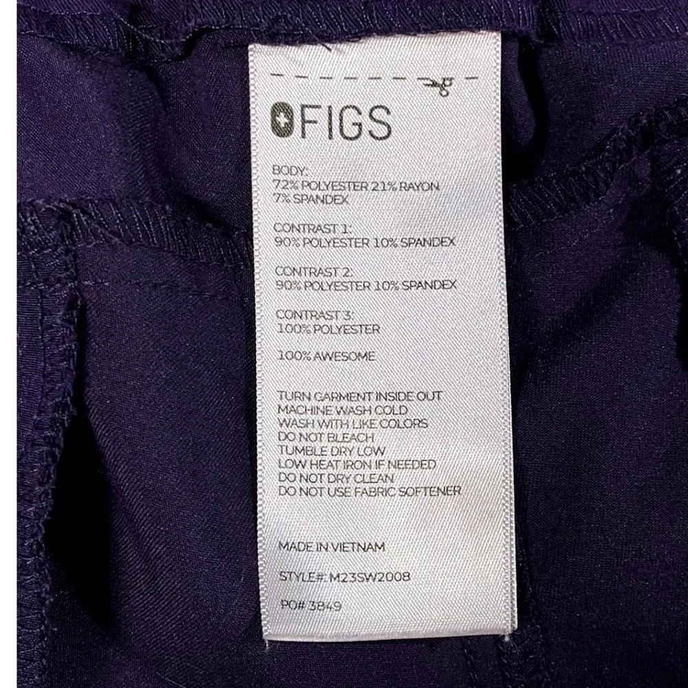 FIGS Men's Technical Collection Tansen Jogger Cargo Scrub Pants XXL Purple Jam